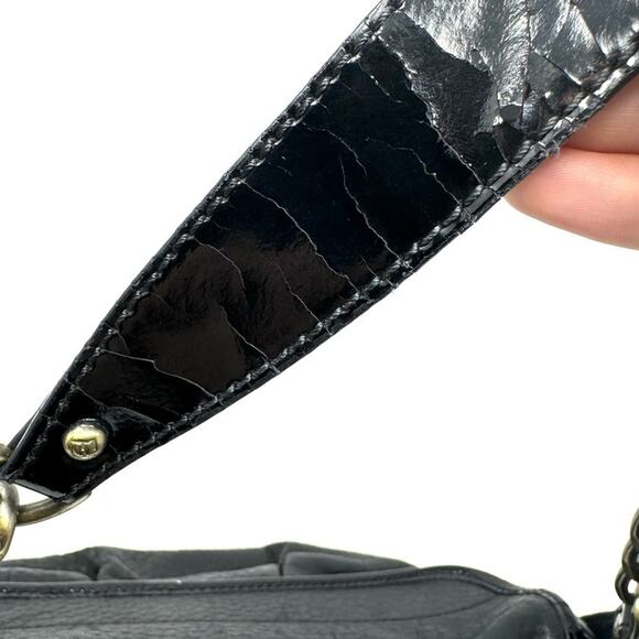 Fendi B. Bis Vintage Black Leather Flap Shoulder Bag - Picture 11 of 11